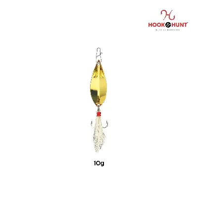 Picture of Hook & Hunt Zinc Alloy Spinner Lure (10 gm – 20 gm) – Long Cast Monster Spinner Hard Bait with Treble Hook & Feather (১০ গ্রাম)