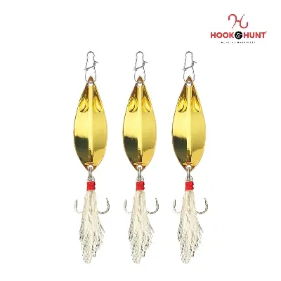 Picture of Hook & Hunt Zinc Alloy Spinner Lure (10 gm – 20 gm) – Long Cast Monster Spinner Hard Bait with Treble Hook & Feather (২০ গ্রাম)