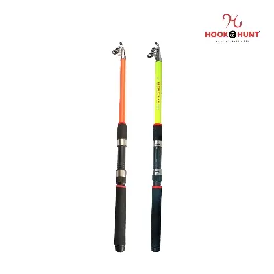Picture of 240 cm Hook & Hunt Super Hard Fiberglass Sea Fishing Rod  – Telescopic Casting Rod for Ocean Beach & Long Distance Fishing (240 cm)
