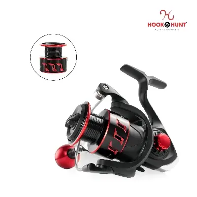 Picture of 4000 Series Hook & Hunt Carved Round Handle Reel All-Metal Spinning Fishing Reel – Heavy Duty Sea, River & Anchor Fishing Reel (Model - 4000)
