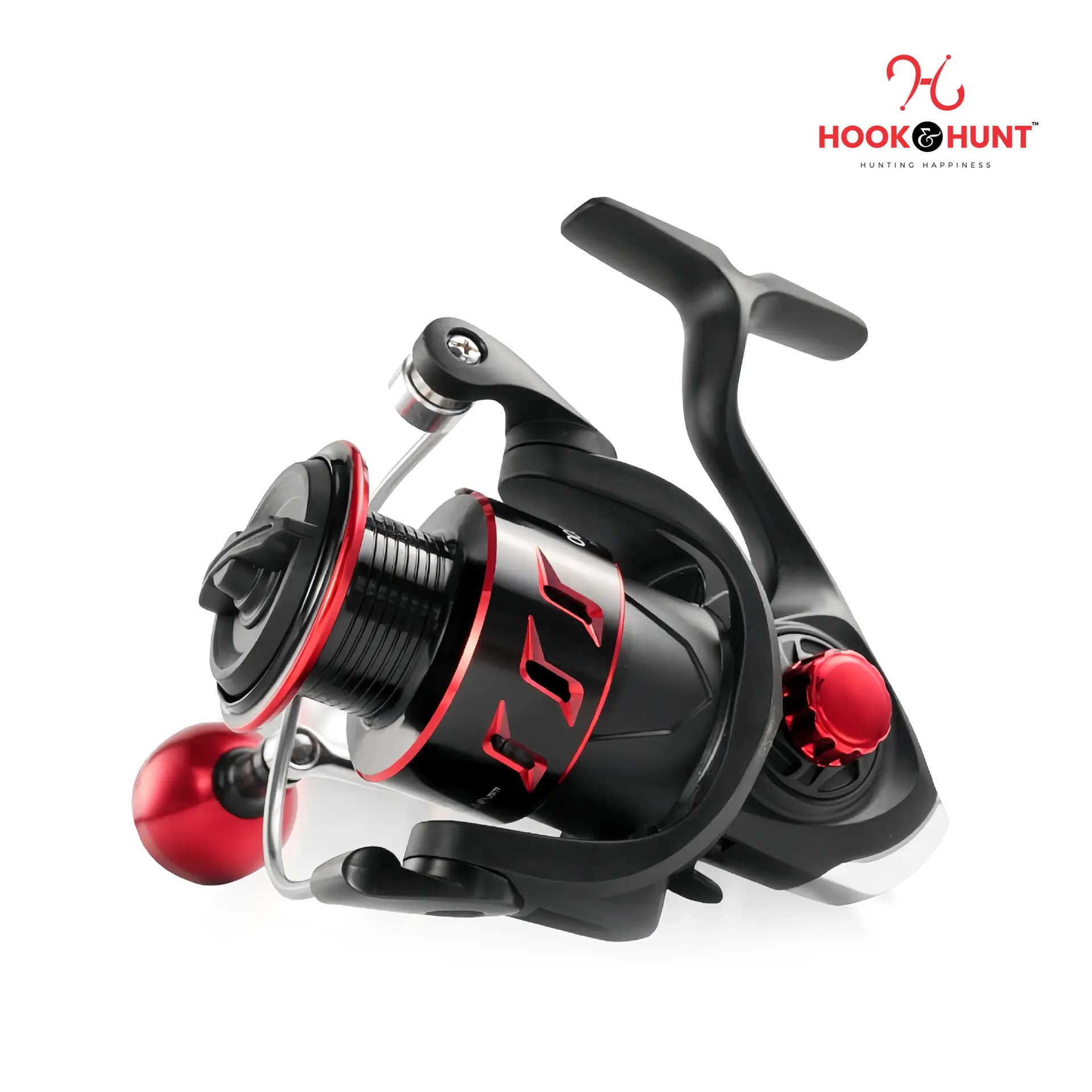 Picture of 5000 Series Hook & Hunt Carved Round Handle Reel All-Metal Spinning Fishing Reel – Heavy Duty Sea, River & Anchor Fishing Reel (Model - 5000)