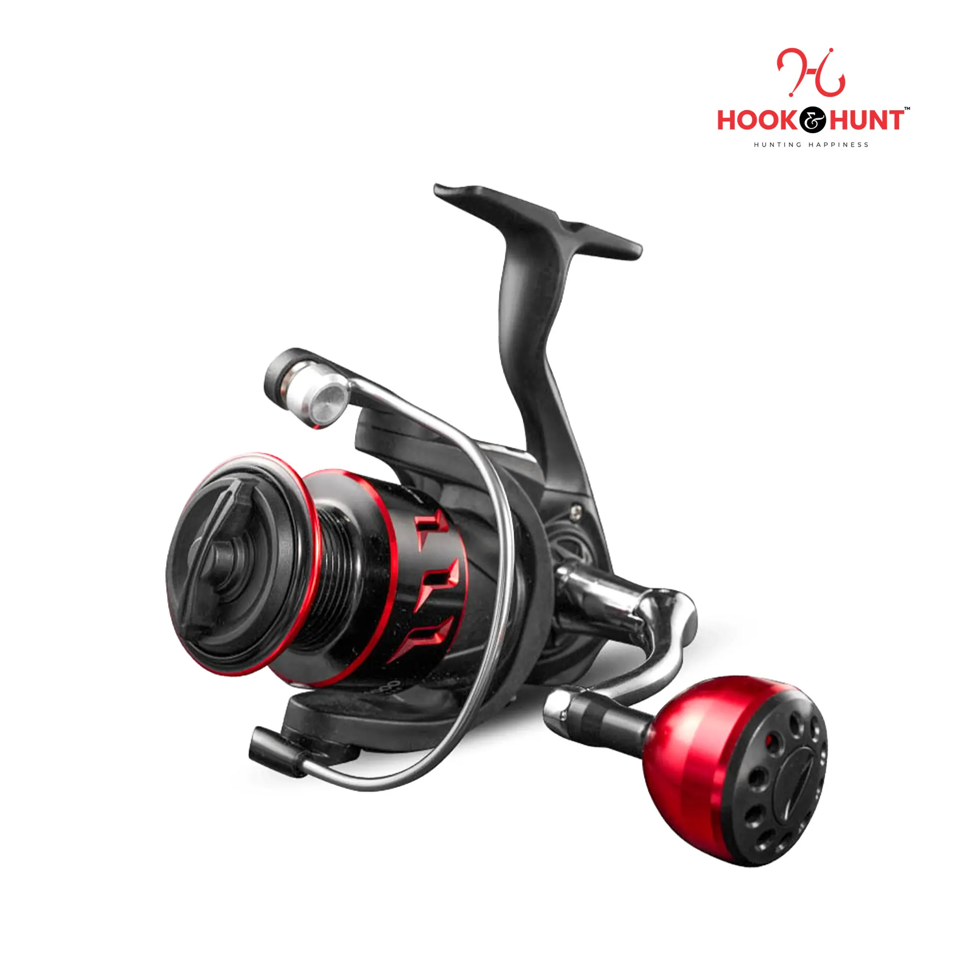 Picture of 3000 Series Hook & Hunt Carved Round Handle Reel All-Metal Spinning Fishing Reel – Heavy Duty Sea, River & Anchor Fishing Reel (Model - 3000)