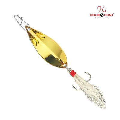 Picture of Hook & Hunt Zinc Alloy Spinner Lure 10gm / 15gm / 20gm – Long Cast Monster Spinner Hard Bait with Treble Hook & Feather (হুক সহ - ১৫ গ্রাম)
