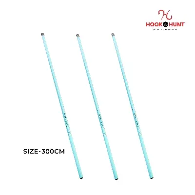 Picture of Sky Blue  Colour (300 – 450 cm) Hook & Hunt Carbon Short Section Stream Fishing Rod – Ultra Light Soft Tone Hand Rod for River & Stream Fishing (আকাশী- 300cm)