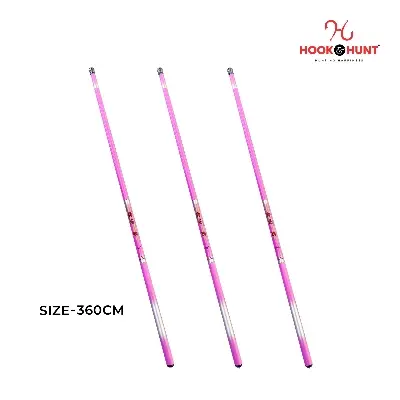 Picture of 360cm Hook & Hunt Carbon Short Section Stream Fishing Rod – Ultra Light Soft Tone Hand Rod for River & Stream Fishing (গোলাপী- 360cm)