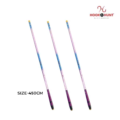 Picture of Hook & Hunt Ultra-Light Super Hard Carbon Stream Fishing Rod (300 – 540 cm) – Short Section 37-Action Hand Rod for Crucian Carp & Stream Fishing (গোলাপী- 450cm)