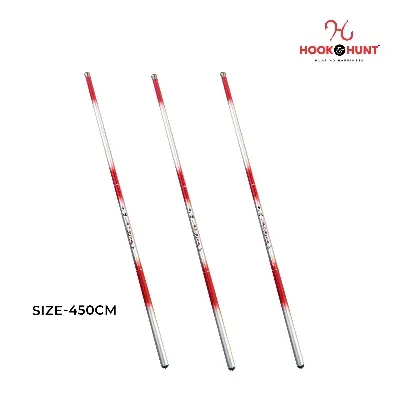 Picture of Red Colour (300 – 450 cm) Hook & Hunt Carbon Short Section Stream Fishing Rod – Ultra Light Soft Tone Hand Rod for River & Stream Fishing (লাল - 450cm)