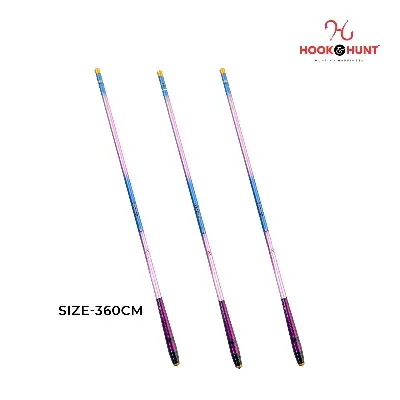 Picture of 360cm Hook & Hunt Ultra-Light Super Hard Carbon Stream Fishing Rod – Short Section 37-Action Hand Rod for Crucian Carp & Stream Fishing (গোলাপী- 360cm)