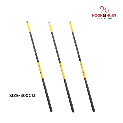 Picture of 300cm Hook & Hunt Carbon Short Section Stream Fishing Rod – Ultra Light Soft Tone Hand Rod for River & Stream Fishing (হলুদ- 300cm)