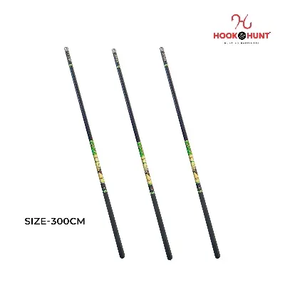 Picture of 300cm Hook & Hunt Carbon Short Section Stream Fishing Rod – Ultra Light Soft Tone Hand Rod for River & Stream Fishing (সবুজ- 300cm)