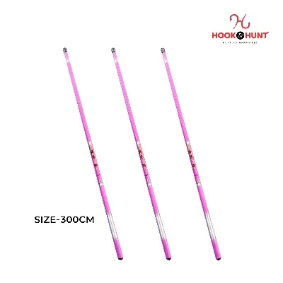 Picture of 300cm Hook & Hunt Carbon Short Section Stream Fishing Rod – Ultra Light Soft Tone Hand Rod for River & Stream Fishing (গোলাপী- 300cm)