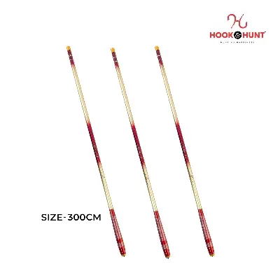 Picture of 300cm Hook & Hunt Ultra-Light Super Hard Carbon Stream Fishing Rod – Short Section 37-Action Hand Rod for Crucian Carp & Stream Fishing (লাল- 300cm)