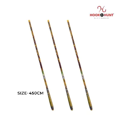Picture of Yellow Colour Ultra-Light Super Hard Carbon Stream Fishing Rod (300 – 540 cm) – Short Section 37-Action Hand Rod (হলুদ- 450cm)