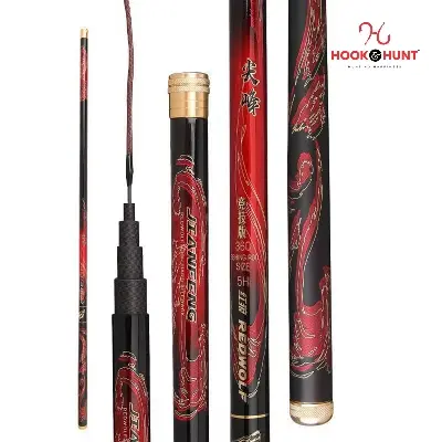 Picture of 01 Piece Ultra-Light Carbon Stream Fishing Rod {Size– 270 cm / 360 cm / 450 cm}– 19-Adjust Super Hard Hand Rod (270 cm)