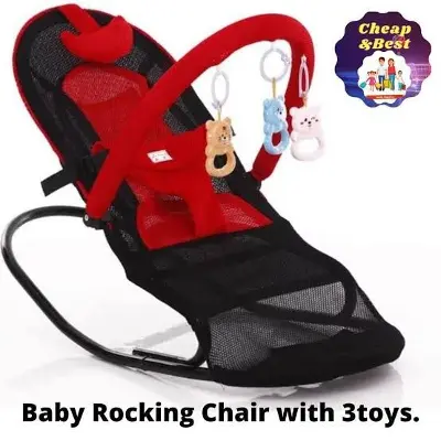 Picture of Baby Rocking Chair With Toy Stand 3 Toys 100% Baby Comfort - Multicolor