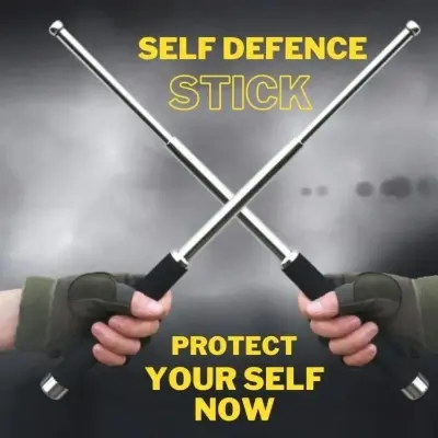 Picture of 26 Inch Premium Metal Self Defense STICK (Heavy Metal and Extendable) - Silver