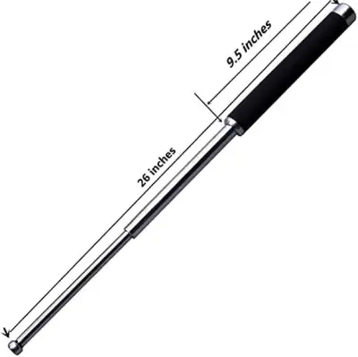 Picture of 26 Inch Premium Metal Self Defense STICK (Heavy Metal and Extendable) - Silver