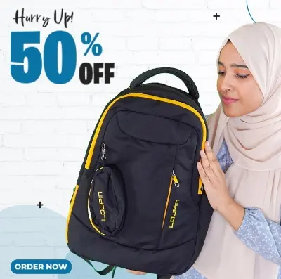 Picture of Loupin Backpack For Men Women ( Black ) - Black