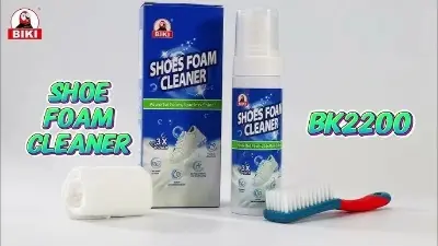 Picture of Shoe Cleaner Foam Shoe Cleaning Kit with Brush and Towel Sneaker Cleaner White Shoe Cleaner for Removing Stain, Easy to Use - Multicolor