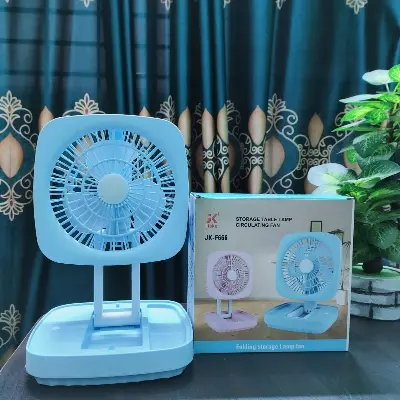 Picture of Foldable Rechargeable Fan With Light Table Fan - Multicolor