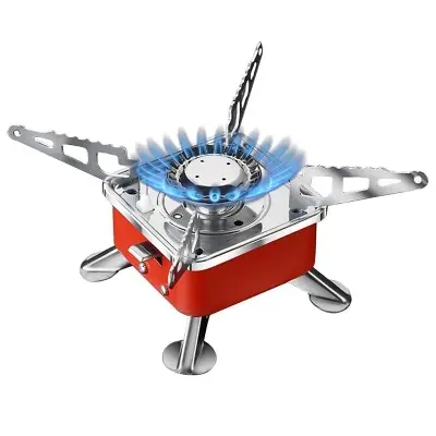Picture of Foldable  Mini Outdoor Camping Gas Stove for 
Compact Travel Gas Burner -Multicolor