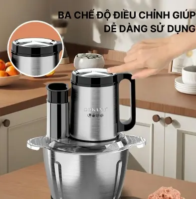 Picture of SOKANY 6 IN 1 ELECTRIC STAINLESS STEEL CHOPPER AND BLENDER. -Silver