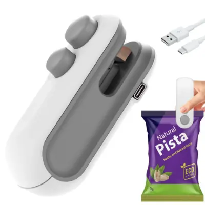 Picture of Rechargeable Mini Bag Sealer, 2-In-1 Heat Sealer with Cutter for Chip Bags, Portable Resealer Machine for Plastic Bags Replacement Spare Parts -   Dhaka Shopping Zone -Multicolor
