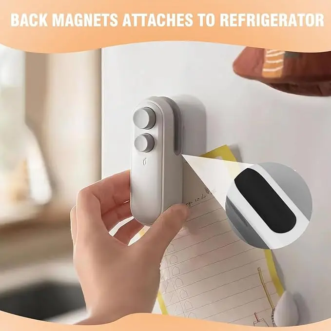 Picture of Mini Bag Sealer, 2 in 1 USB Rechargeable Bag Sealer Heat Seal Cutter, Rechargeable Mini Snack Bag Sealer, Portable Resealer Machine for Plastic Bags Food Storage Snacks Freshness