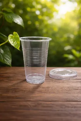 Picture of 250 Ml 100 Pcs FreshLook Transparent Party & Juice Cup With Lid