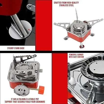 Picture of Portable Mini Gas Stove, Foldable Camping Stove for Camping and Outdoors. -Multicolor