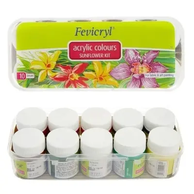 Picture of Fevicryl Acrylic Color-Sunflower Kit 150 Ml Box - Water Color -Multicolor