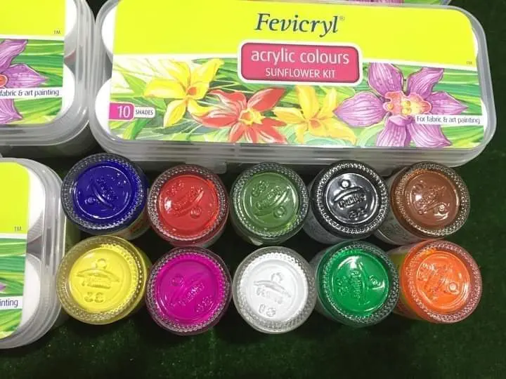Picture of Fevicryl Acrylic Color-Sunflower Kit 150 Ml Box - Water Color -Multicolor