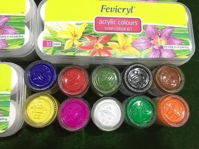 Picture of Fevicryl Acrylic Color-Sunflower Kit 150 Ml Box - Water Color -Multicolor