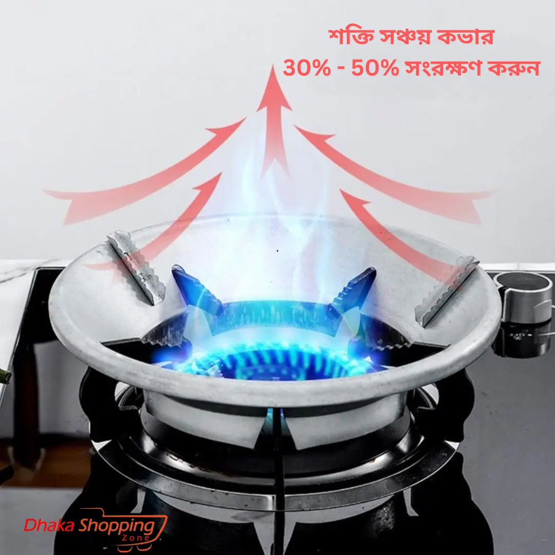 Picture of Energy Saving Gas Stove Cover Windproof Disk Windshield Bracket Universal Round Windproof Gas Stove -  Lifestyle Mall