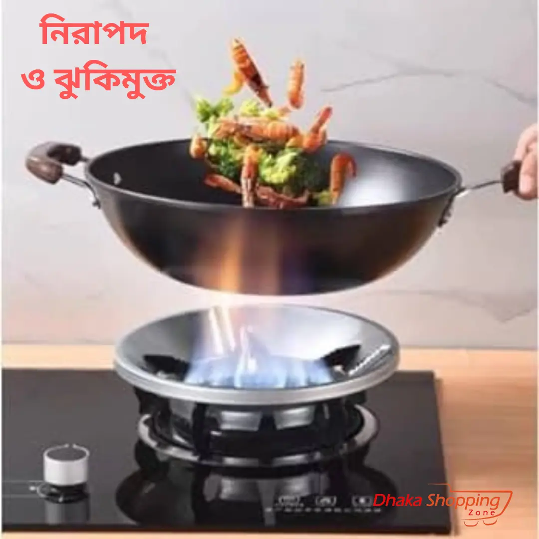 Picture of Energy Saving Gas Stove Cover Windproof Disk Windshield Bracket Universal Round Windproof Gas Stove -  Lifestyle Mall