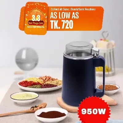 Picture of Stainless Steel Electric Spice Grinder Smart Electric Grinder Machine - 950 Watt - Lifestyle Mall -Multicolor