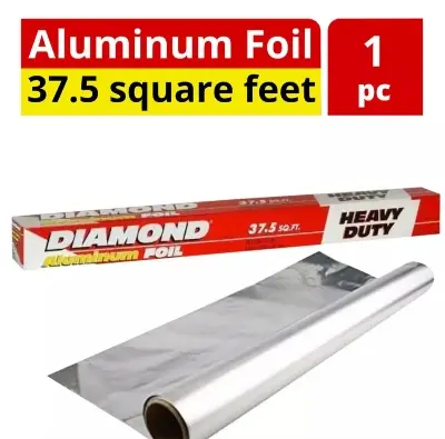 Picture of Aluminum Foil Paper 37.5 Sqf/ 11.5M For All Baking Purpose Use / Multi-use Product / For Wrapping Bakery Items / Sandwiches / Burgers / Pizza