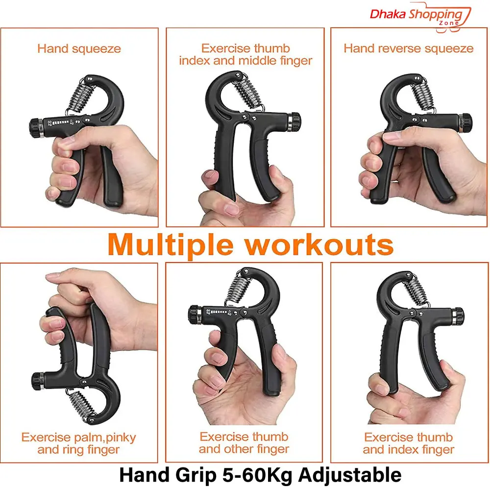 Picture of Hand Grip 5-60Kg Adjustable Hand Strengthener Grip Trainer - Hand Grip-Hand Strengtheners-Dhaka shopping zone -Multicolor