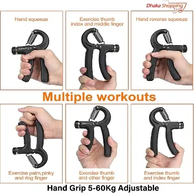 Picture of Hand Grip 5-60Kg Adjustable Hand Strengthener Grip Trainer - Hand Grip-Hand Strengtheners-Dhaka shopping zone -Multicolor