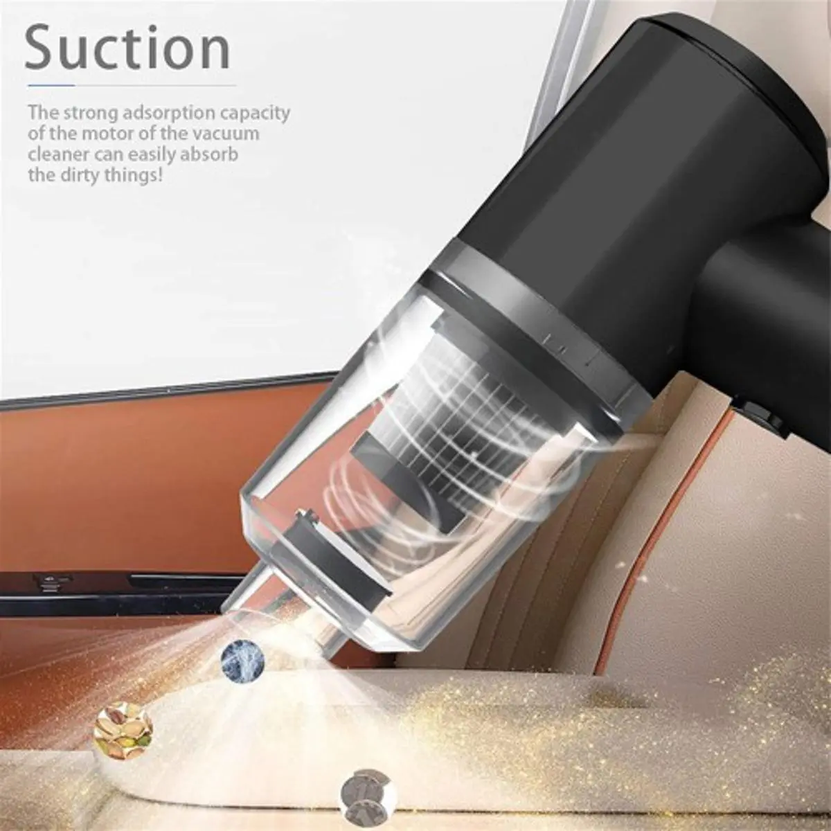 Picture of 2 in 1 Wireless Portable Mini Vacuum Cleaner with Led Lights for Car and Home Cleaning - Dhaka Shopping Zone