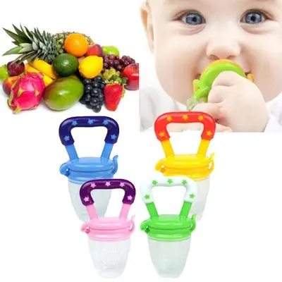 Picture of Baby Food Feeder Kids Baby Supplies Nipple Teat Pacifier Fruit Vegetable Feeder Nipples Feeding Safe Fresh Food Chupeta for Toddler Infant - Dhaka Shopping Zone -Multicolor