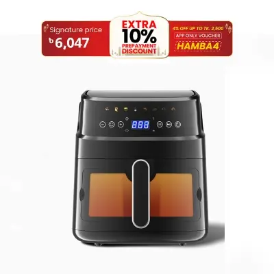Picture of Miyako Touchscreen Air Fryer with LCD Display Hot Air Fryer without Oil, Faster Preheating, Non-Stick Coating for Easy Cleaning,-6ltr