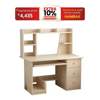 Picture of Levente Extendable Reading Table, Computer Table  With Keyboard Tray, Study Table with Storage Drawer and Book Shelf,  Multipurpose use for your home and office Desk, Activity Table Computer Office Study Writing Desk 54/45''