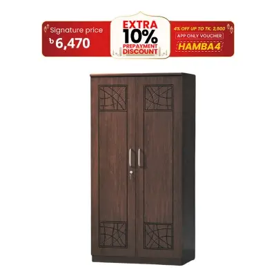 Picture of Furniture Express Premium Quality - Modern 2 Door Almira,Melamine Laminated Board Chevron Cupboard 72/28