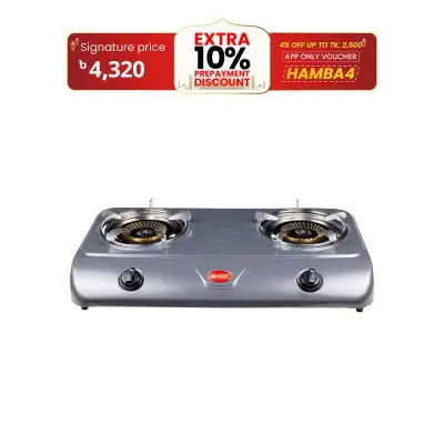 Picture of Gazi Gas Stove HTG-2090A Double Burner Steel Body (Best Price)
