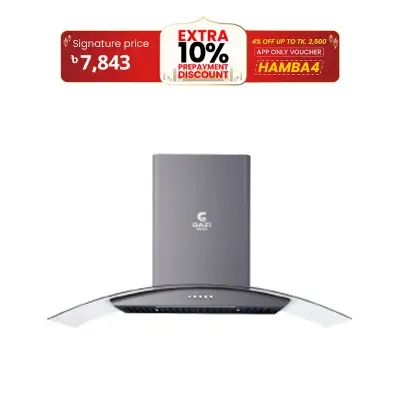 Picture of Gazi Smiss Kitchen Hood - EG-520B6 with 3 Speeds Push switch and top front glass 900mm
