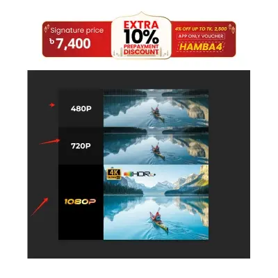 Picture of Projector HY500Max Smart Pocket Full HD Projector 1080P Wifi HD 4K TV - Television Android 13 Projector With 1920*1080 Resolution