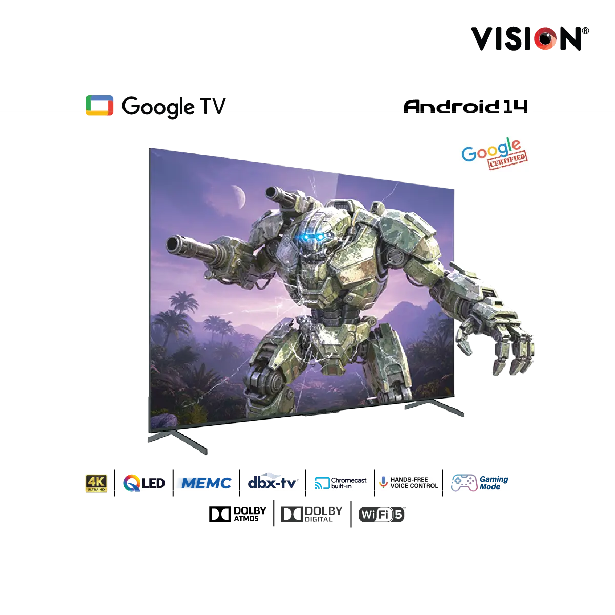 Picture of VISION 85” QLED Google TV 4K RQ1 Galaxy Pro