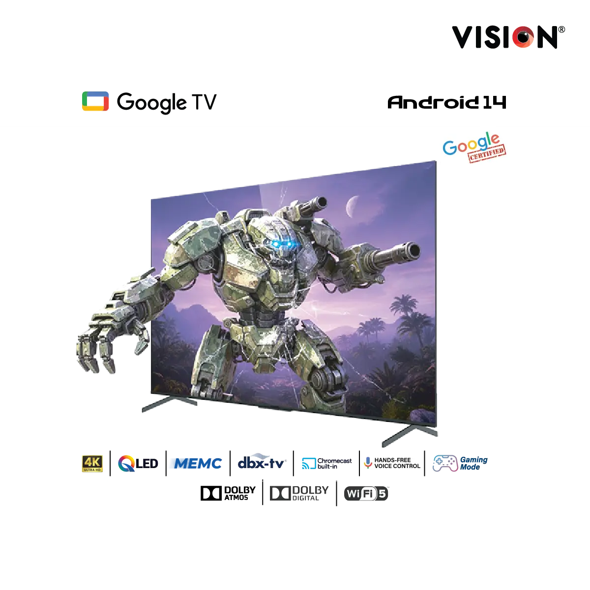 Picture of VISION 85” QLED Google TV 4K RQ1 Galaxy Pro