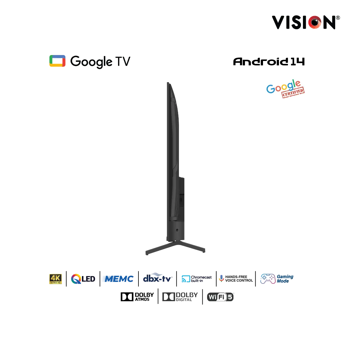 Picture of VISION 85” QLED Google TV 4K RQ1 Galaxy Pro